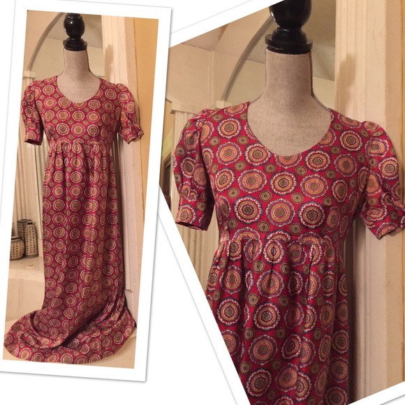 Vintage Dresses & Skirts - 1960s True Vintage Handmade Babydoll Maxi Dress M